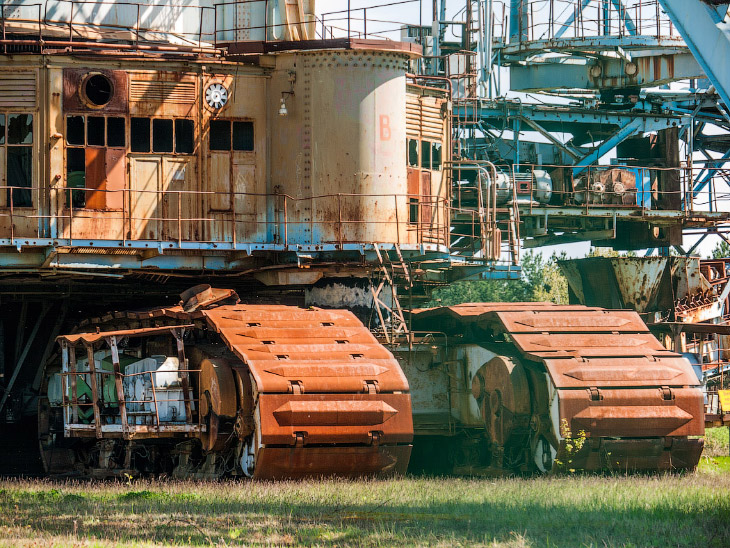 Гигантский заброшенный экскаватор Bagger 258 Bagger 258, авто, германия, ковш, роторный экскаватор, техника, фото, экскаватор