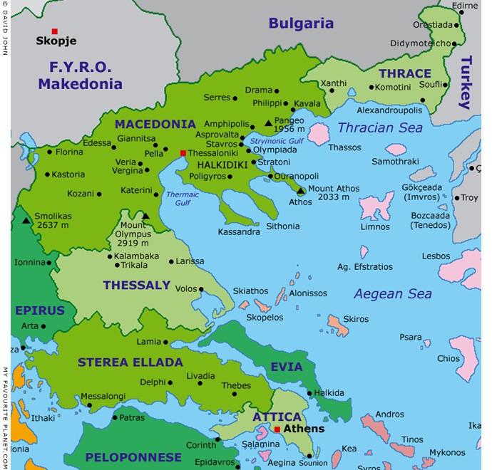 Greek Macedonia map