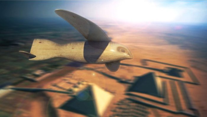Птица из Саккары - планер над пирамидами.