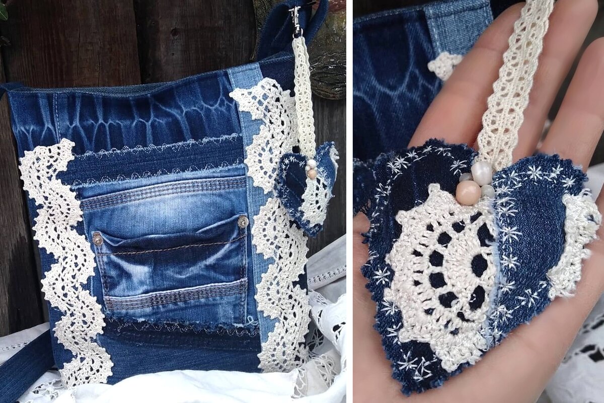 Ольга Черноусова шьёт бохо сумки из джинсы, кружев, лоскутов и прочего с добавлением вышивки. Посмотрите вышивка,рукоделие,творчество,шитье
