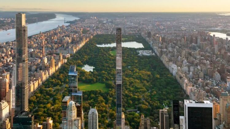 В Нью-Йорке возвели самый узкий небоскрёб в мире Стейнвей, башни, небоскреб, небоскребы, также, здания, миллиардеров, которая, Манхэттене, концертный, улице, метров, является, резиденция, конструкции, только, потому, большой, этажей, ширину