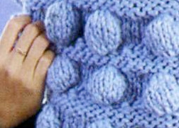 Вяжем "шишечки" спицами.  Мастер-класс