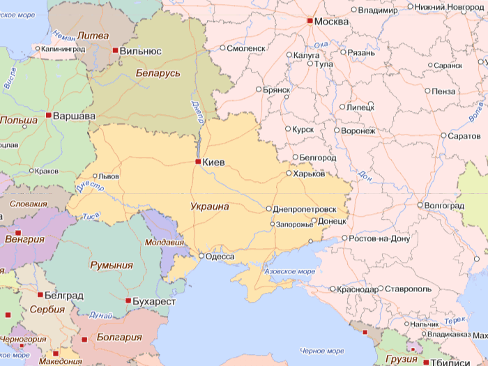 Карта российской границы с украиной