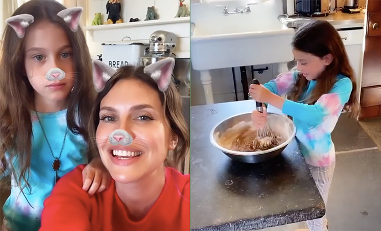 Давно не виделись: Даша Жукова с дочерью Леей приготовила торт ко дню рождения музея "Гараж"