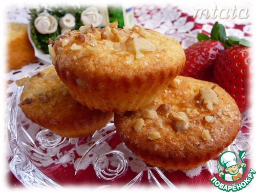 Творожные кексы с ореховой корочкой