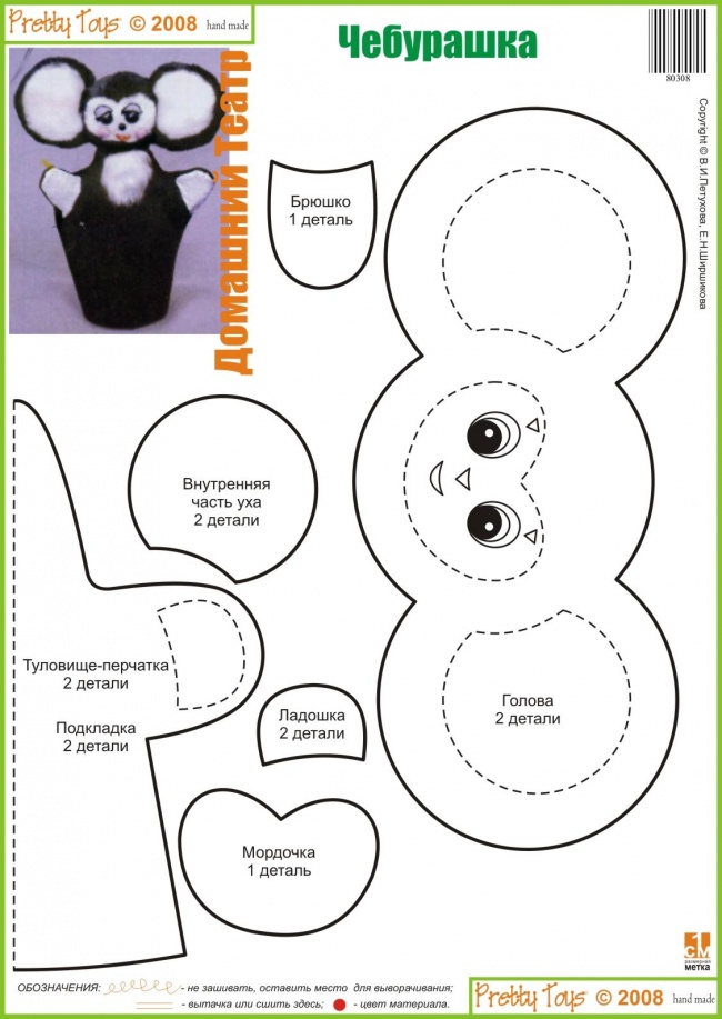 Домашний кукольный театр: выкройки кукол-перчаток творчество с детьми,шитье