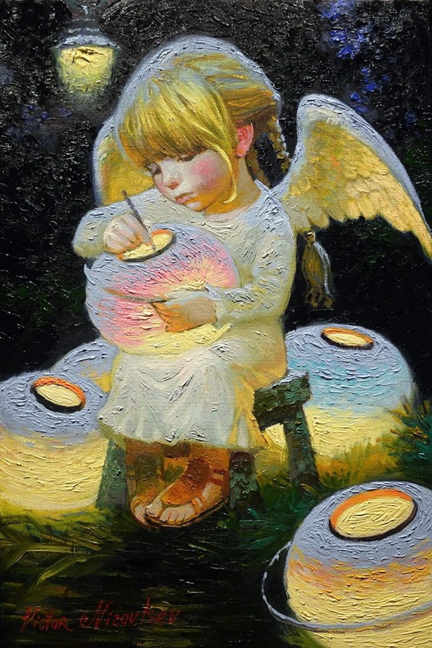 Художник который рисует ангелов