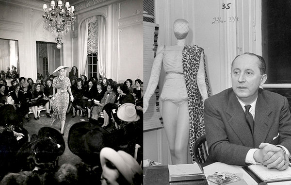 первый показ Dior в 1947 году и сам Кристиан Диор (с) www.dior.com