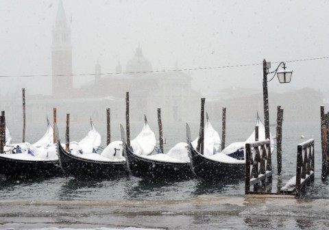 Венеция под снегом