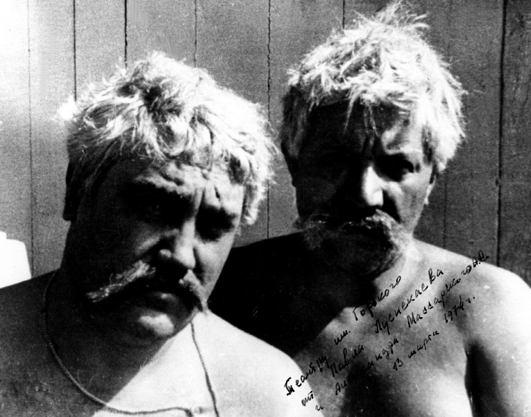 П.Луспекаев и его дублер А.Массарский на съемках фильма «Белое солнце пустыни»