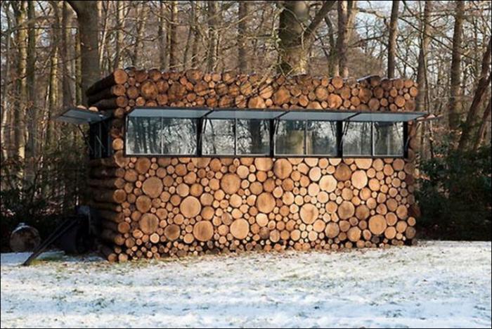 Творческий подход к укладке дров (17 фото)