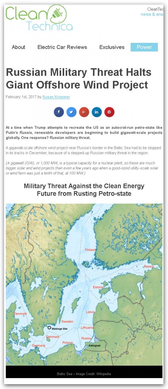 А теперь новая страшилка: Из России лепят угрозу "зеленой энергетике"