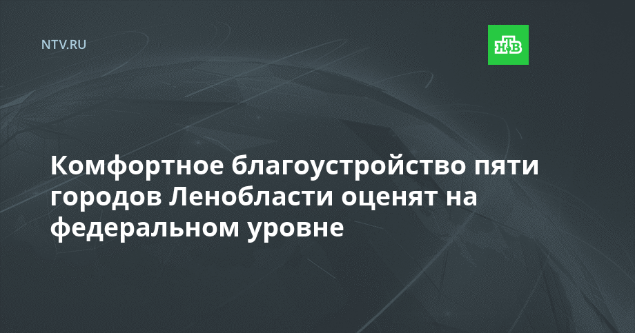 Комфортное благоустройство пяти городов Ленобласти оценят на федеральном уровне