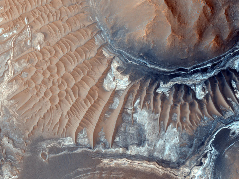 Другая часть кратера Хаос Арам космос, марс, пейзаж, природа