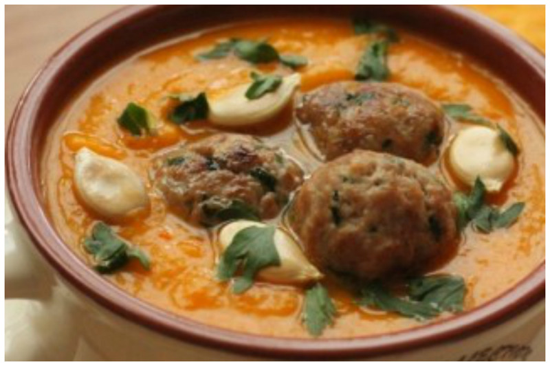 Тыквенный суп-пюре с фрикадельками вкусно, интересное, рецепты, супы