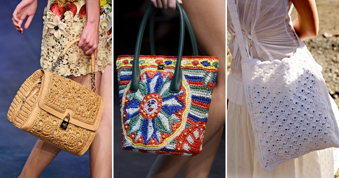 Летние вязаные сумки – красивые аксессуары для создания модного ...