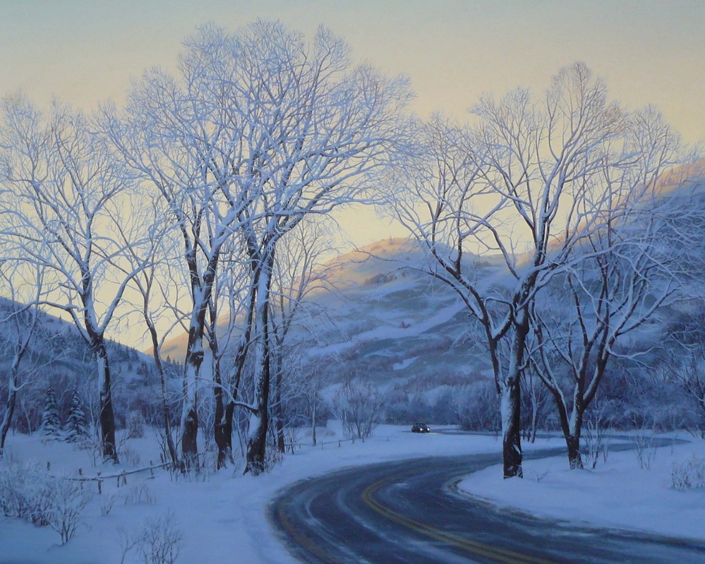 Дивный день в кружении снега, зима не хочет уходить... Дивный день в кружении снега, зима не хочет уходить... Фотография