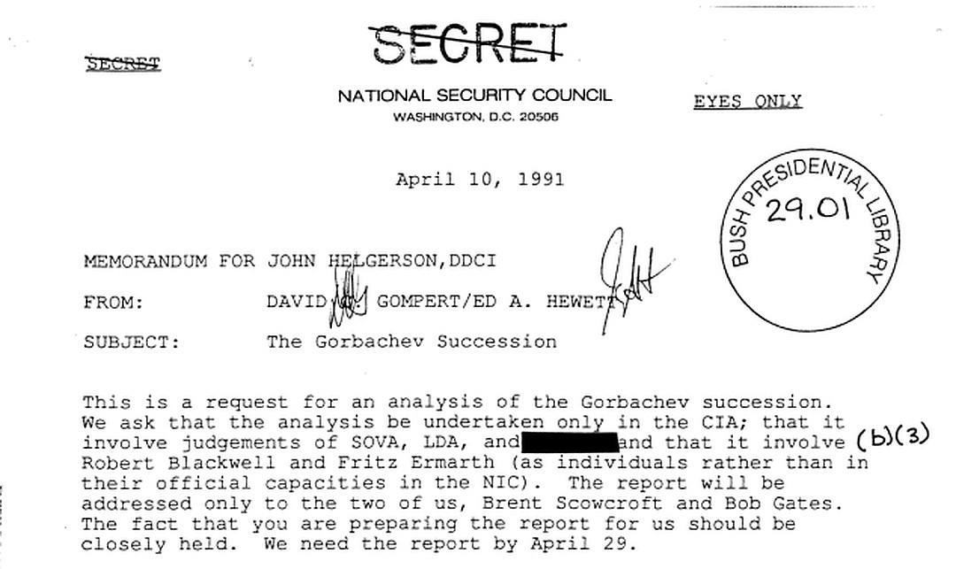 ЦРУ рассекретило документы о Горбачеве. Его политика привела СССР к катастрофе, утверждала американская разведка