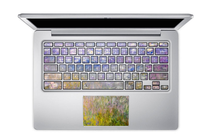 наклейки на клавиатуру превращают ноутбук в произведение искусства