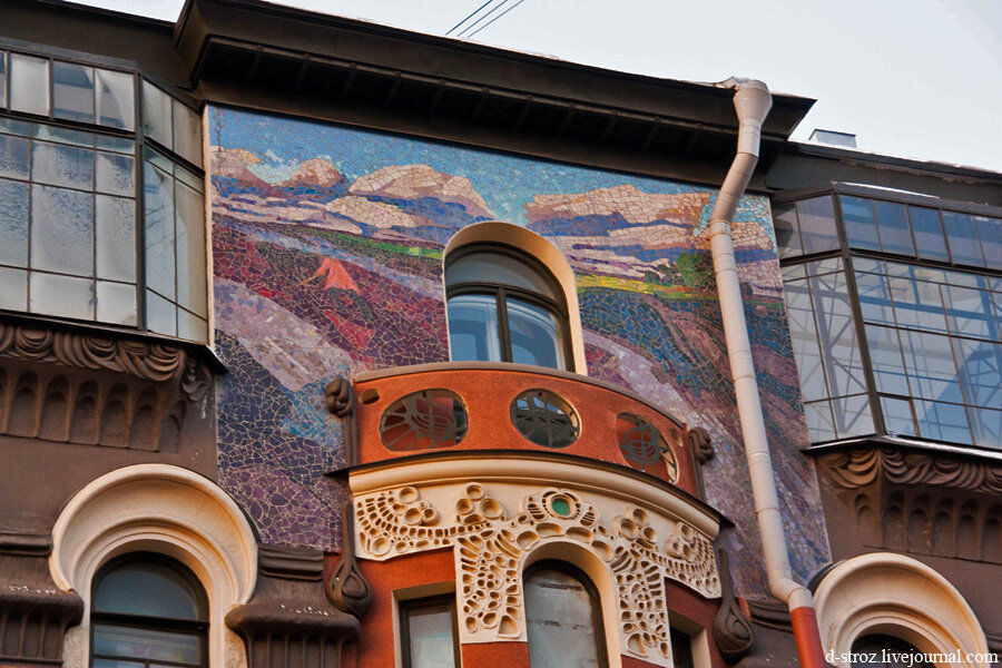 Мозаика, украсившая фасады домов Петербурга архитектура,мозаика,фасады домов