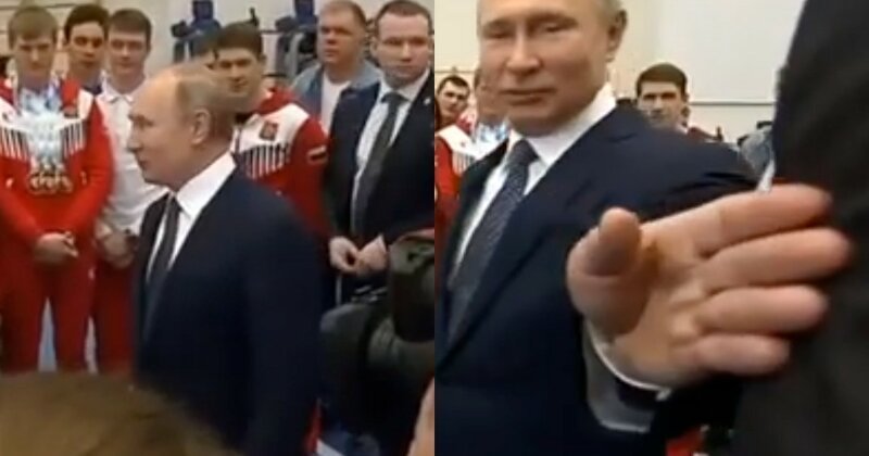 "Подвинься, такой здоровый!": на встрече со спортсменами Путин убрал с дороги охранника "Подвинься, такой здоровый!": на встрече со спортсменами Путин убрал с дороги охранника