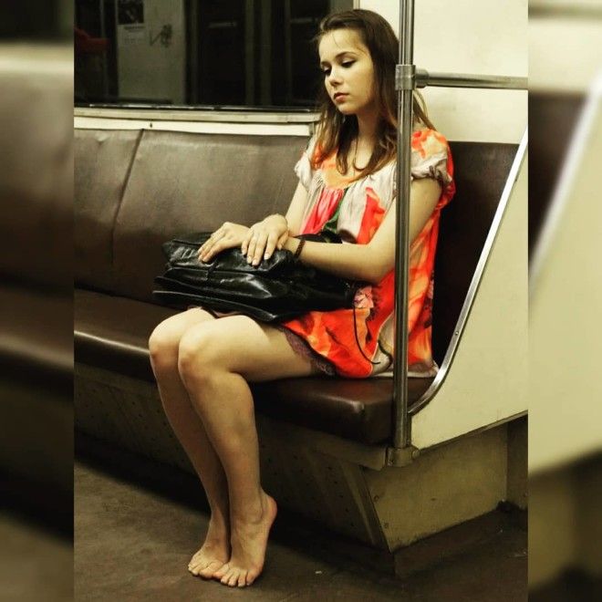 Innocent petite subway hairy