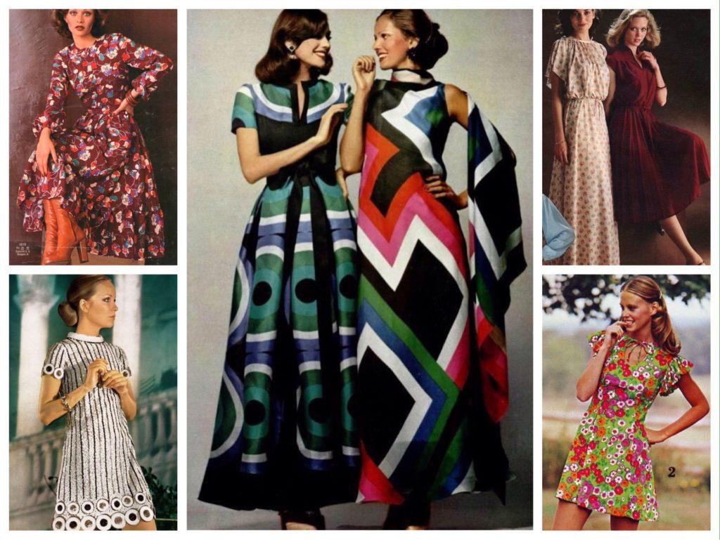 фото летних женских платьев 70 годов