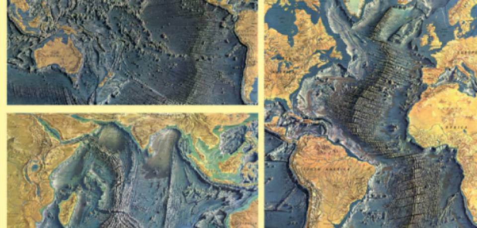 Карта океанического дна по National Geographic