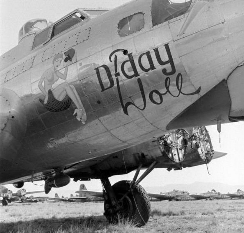 ​B-17 Flying Fortress «D-Day Doll» на аэродроме Кингмен. airplanesofthepast.com - Цифры Warspot: 5500 самолётов  | Warspot.ru