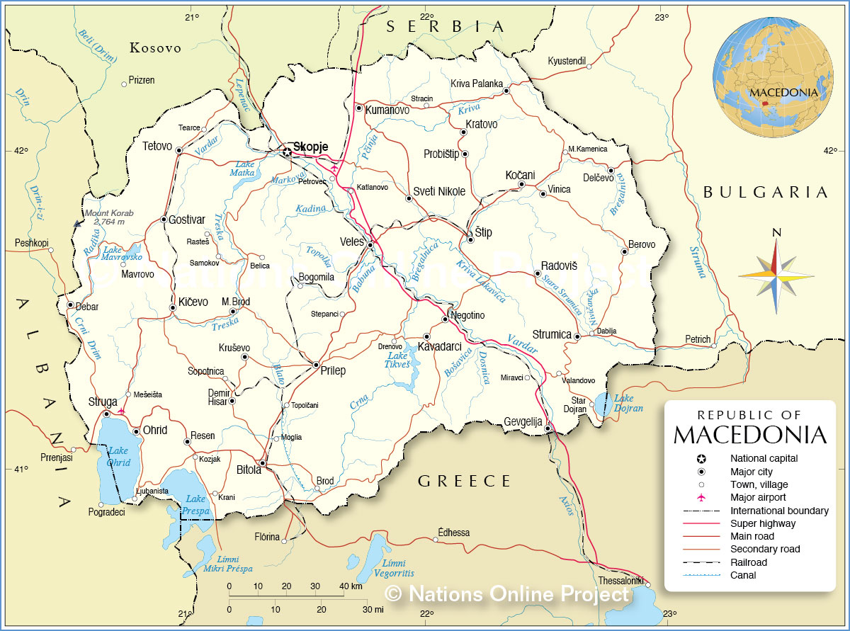 Macedonia political map