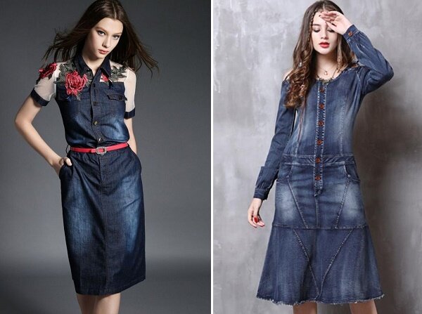 25 классных моделей платьев из… джинсы! идеи и вдохновение,мода,одежда