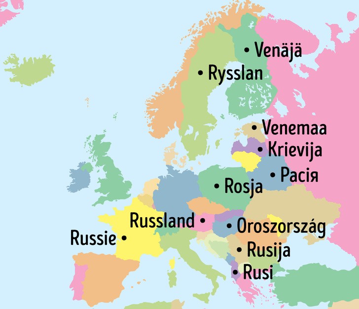 Страны, названия которых на разных языках звучат не так, как мы привыкли