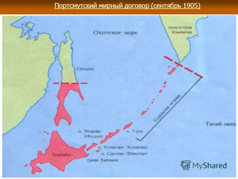 Портсмутский мирный договор карта