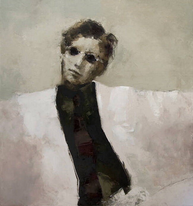 На магнетическом сеансе. Антон Павлович Чехов и художник Владимир Рябчиков Живопись