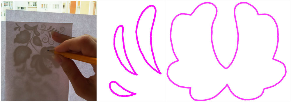 Делаем на длинных перчатках декор под гжель гжель,одежда,рукоделие,своими руками