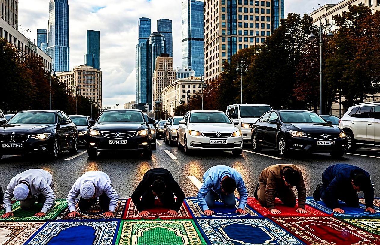 «Чётко помолились!»: Провокатор Заур устраивает публичный намаз ради разжигания ненависти, скандалов и драк