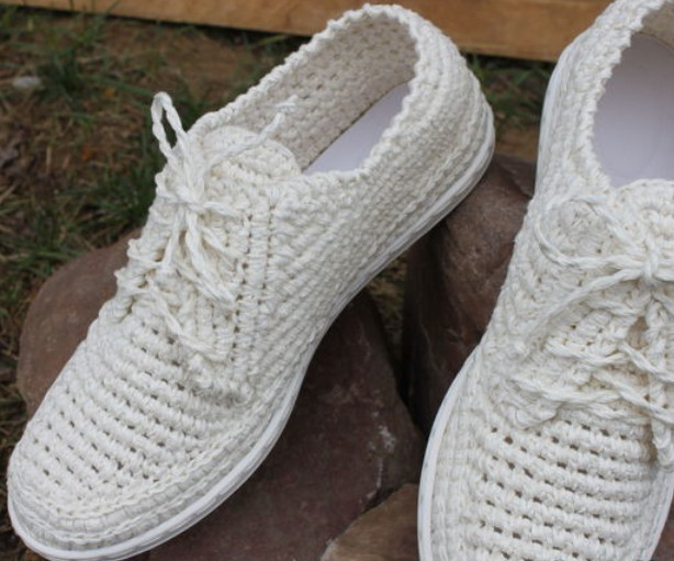 Crochet sole moccasins: a detailed master class