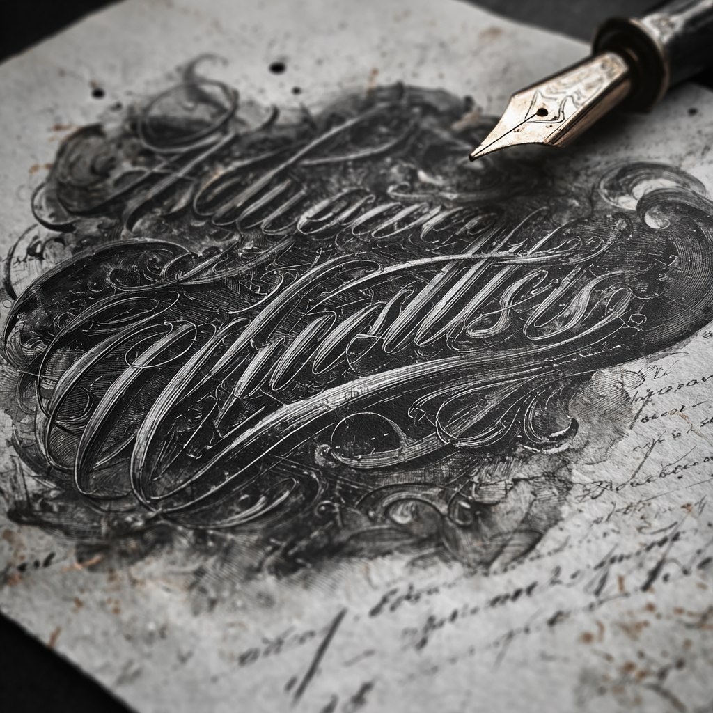 Каллиграфия - очень интересный вид искусства. Моя иллюстарция с помощью нейросетей