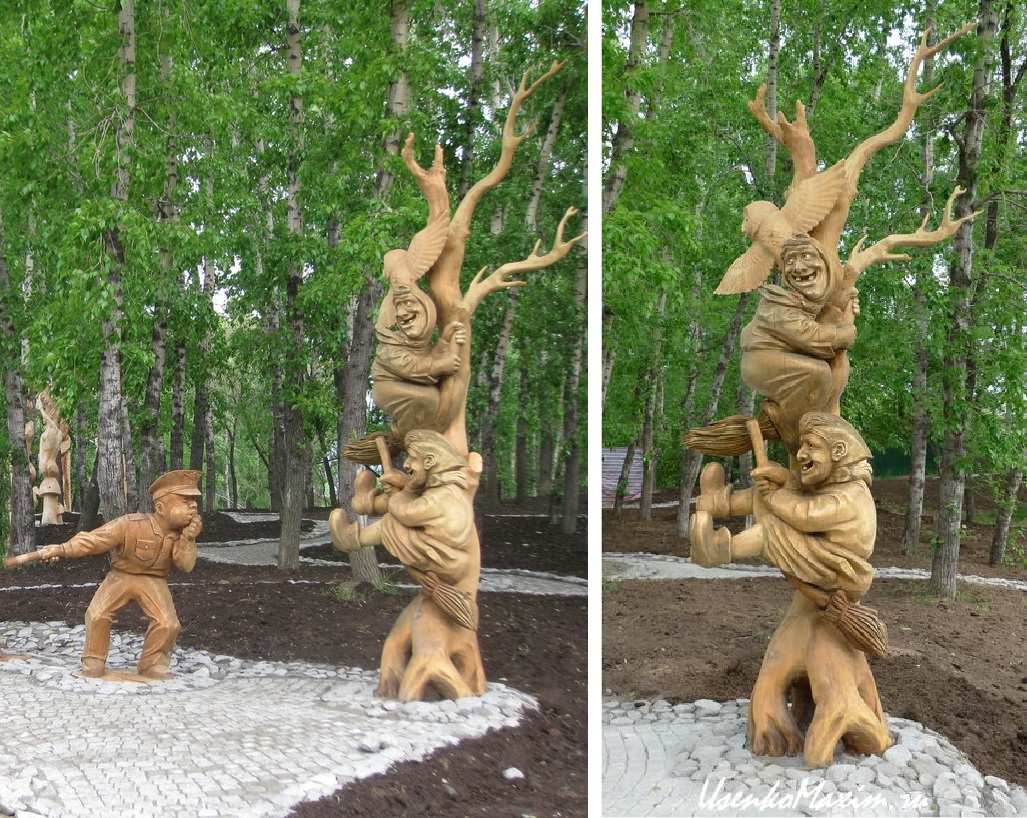 Замечательные скульптуры из дерева