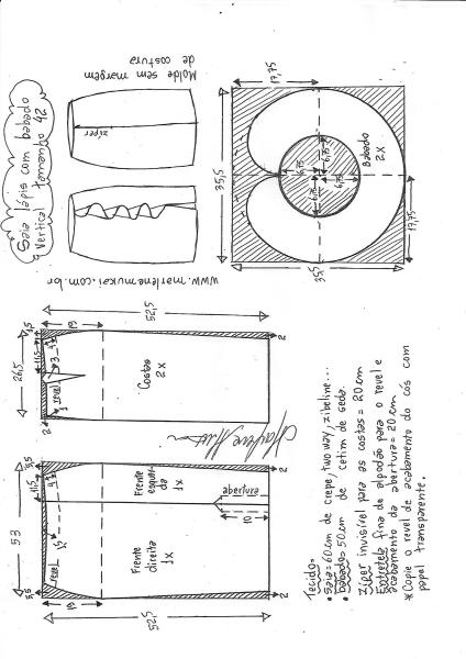 Выкройка юбки карандаш с воланами одежда