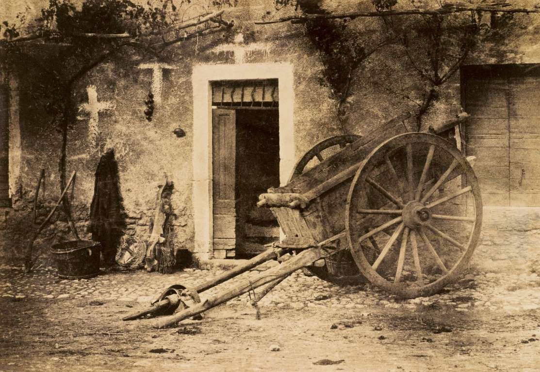 1. Повозка. Фотография сделана в Бретани примерно в 1857 году.  история, фото