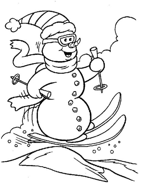 Веселые снеговики: шаблоны и трафареты
