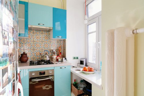 45 отличных идей планировки маленьких кухонь