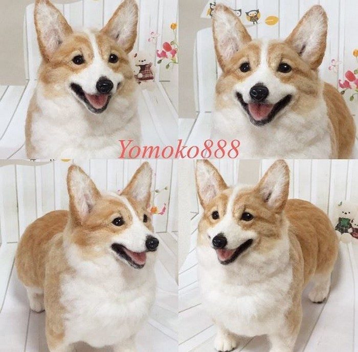 Собаки и кошки из валяной шерсти