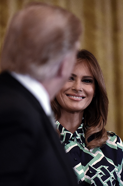 Мелания и Дональд Трамп на встрече с премьер-министром Ирландии в Белом доме Звездный стиль