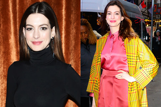 Яркие цвета и модный казус: новые образы Энн Хэтэуэй из промотура