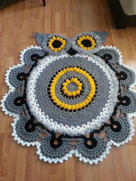 Забавный коврик для детской комнаты Забавный коврик для детской комнаты вязание крючком,своими руками