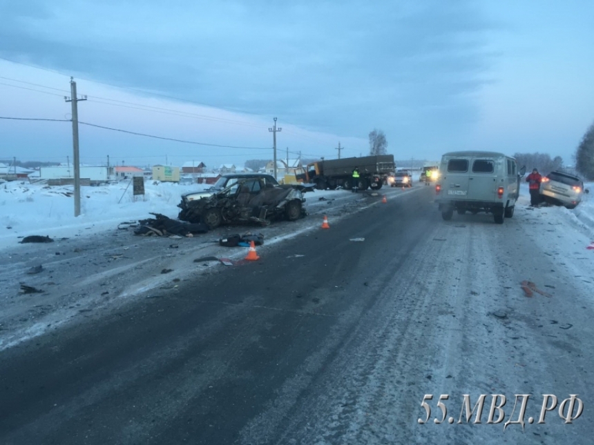 В ДТП под Омском скончался водитель Honda и его собака