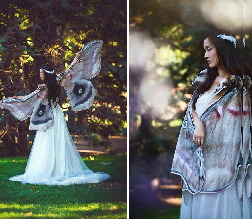 шарф ручной работы превращает вас в бабочку