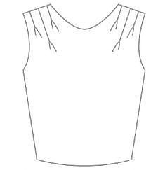 Перенос нагрудной вытачки в группу вытачек в плечевом шве одежда,перенос вытачки,рукоделие,своими руками,сделай сам